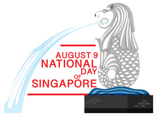 August 9th National Day of Singapore banner with