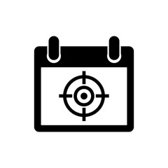 Calendar icon, logo isolated on a white background