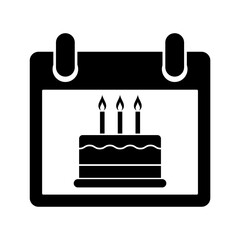 Calendar icon, logo isolated on a white background