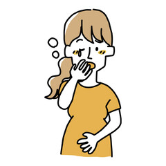 眠たさを頻繁に感じる妊婦
