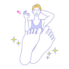 スキンケア 自分の足が臭くて驚き悲しんでいる可愛い女性 足裏のアップ イラスト ベクター Skin Care A Pretty Woman Surprised And Saddened By The Smell Of Her Own Feet Sit Cross Legged Illustration Vector Adult Wall Mural Adu みやもとかずみ スキンケア 自分の足が臭くて驚き悲しんでいる可愛い女性 足裏のアップ イラスト ベクター Skin Care A Pretty Woman Surprised And Saddened By The Smell Of Her Own Feet Sit Cross Legged Illustration Vector Adult Wall Mural Adu みやもとかずみ