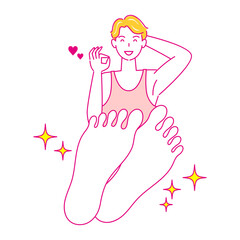 スキンケア 自分の足が臭くて驚き悲しんでいる可愛い女性 足裏のアップ イラスト ベクター Skin Care A Pretty Woman Surprised And Saddened By The Smell Of Her Own Feet Sit Cross Legged Illustration Vector Adult Wall Mural Adu みやもとかずみ スキンケア 自分の足が臭くて驚き悲しんでいる可愛い女性 足裏のアップ イラスト ベクター Skin Care A Pretty Woman Surprised And Saddened By The Smell Of Her Own Feet Sit Cross Legged Illustration Vector Adult Wall Mural Adu みやもとかずみ