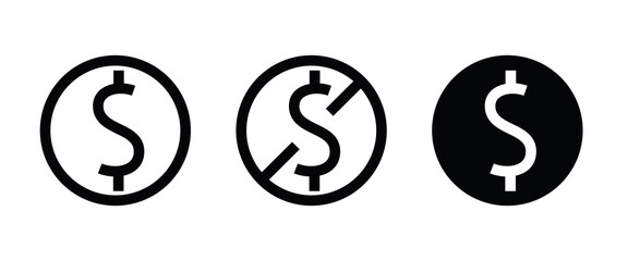 dollar money cash icon, payment Coins Finance coin earnings icons button,vector, sign, symbol, logo, illustration, editable stroke, flat design style isolaated on white linear pictogram