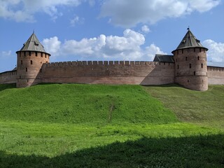 old castle in the village of the country velikiy novgorod russia kremlin