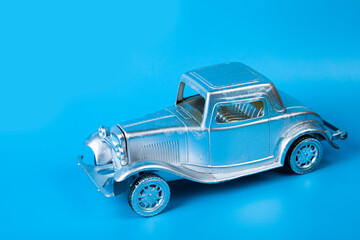 Silver retro car