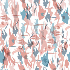 Hot spots and shapes like flames. The print is a camouflage and seamless pattern.