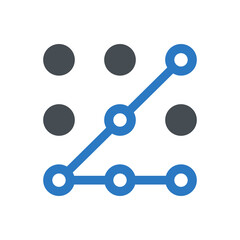 Keypad icon vector graphic illustration