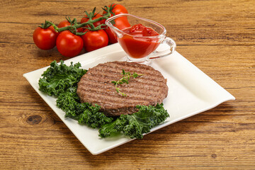 Grilled beef cutlet for burger
