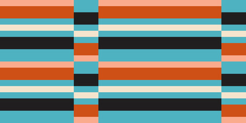Modern vector abstract  geometric background with stripes, rectangles and squares  in retro style. Pastel colored simple shapes graphic pattern. Abstract mosaic artwork.