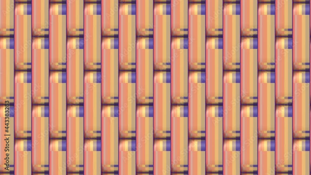 Poster endless animation of moving rectangular shapes. 3d rendering 4k uhd resolution