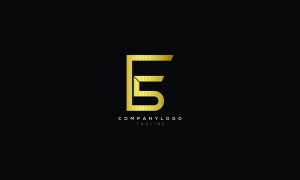 F5 5F F AND 5 Abstract initial monogram letter alphabet logo design