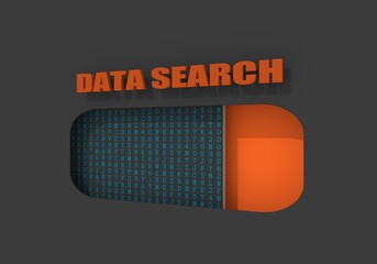 Data search loading. Concept of internet technology
