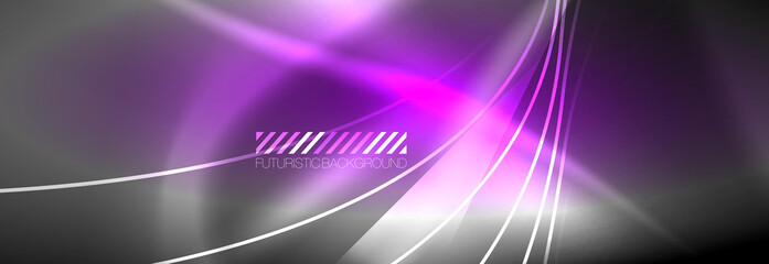 Neon dynamic beams vector abstract wallpaper background. Wallpaper background, design templates for business or technology presentations, internet posters or web brochure covers