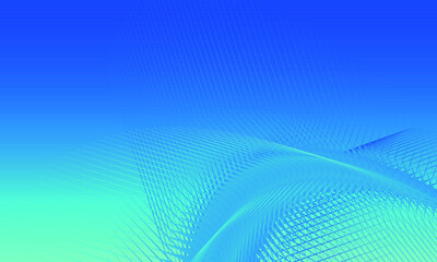Technology blue grid wave gradient background for business companies, financial corporations, social media channels. Web banners, posters, printed products, magazine covers, thumbnails, data science.