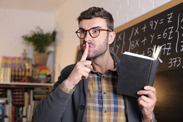 Teacher asking for silence in classroom