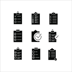 checklist icon. checklist set symbol vector elements for infographic web.