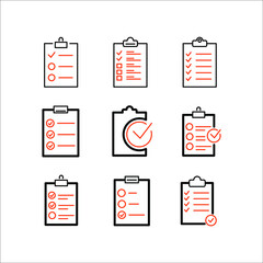 checklist icon. checklist set symbol vector elements for infographic web.