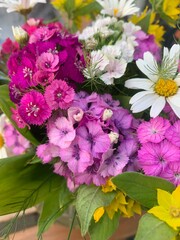 Bright pink flowered background