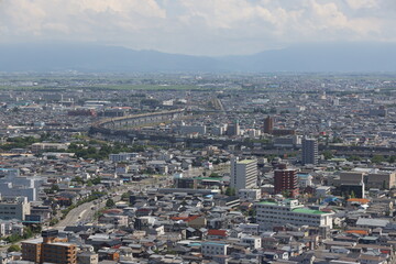 日本の新潟の街の景色