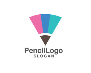 pencil logo vector simple design template