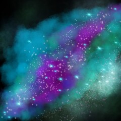 background with stars space fog magic purple