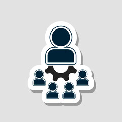 Supervisor icon isolated on gray background
