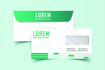 DL Envelope template. DL size envelope template. International standard size. Envelope template design. Envelope mock up. An envelope template for your design. Vector illustration
