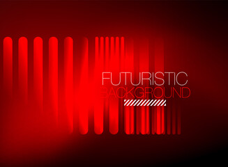 Bright neon color techno abstract background, shiny glowing neon lines in the dark background