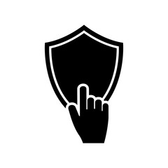 Shield icon, logo isolated on a white background