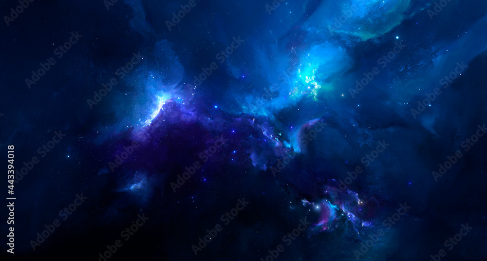 Wall mural nebula on a background of outer space