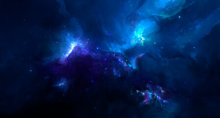 Fototapeta na wymiar Nebula on a background of outer space 