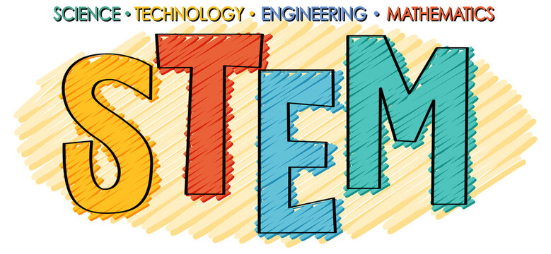 STEM education logo banner on white background