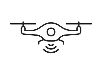 Drone With Signals icon design 