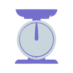 Hand drawn kitchen utensils measure scale cooking tool icon vector illustration. Baking and pastry stuff elements.