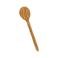Kitchen cooking utensil wooden spoon icon vector illustration. Baking bakery and pastry stuff element