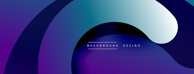 Abstract overlapping lines and circles geometric background with gradient colors