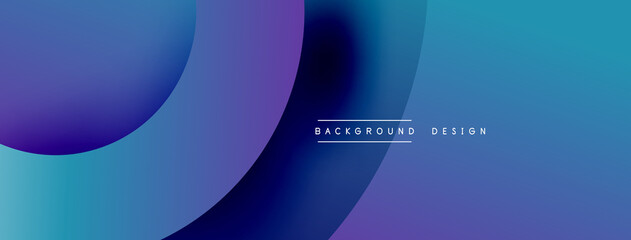 Abstract overlapping lines and circles geometric background with gradient colors