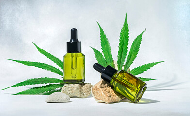 hemp cosmetic oil or serum, treatment for hair and scalp