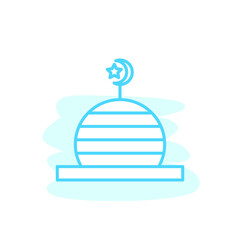 Illustration Vector graphic of mosque icon template