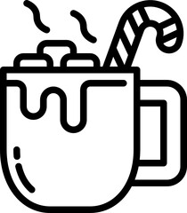 hot chocolate outline icon