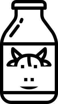 recommend clip art: milk bottle outline icon