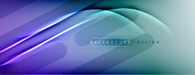 Abstract background. Shadow lines on bright shiny gradient background.