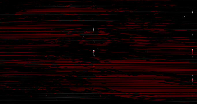 Image Of Multiple Black And Red Squiggles And Lines Moving On Seamless Loop