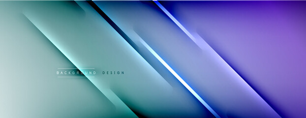 Abstract background. Shadow lines on bright shiny gradient background.