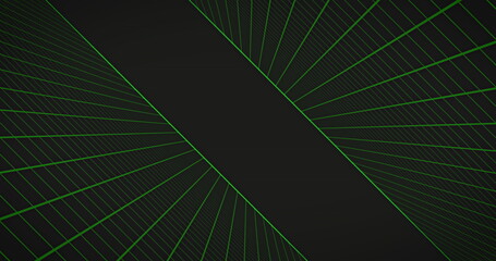 Naklejka premium Image of green grid positioned diagonally on grey background