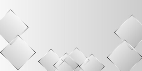 Abstract geometry background, white and silver background