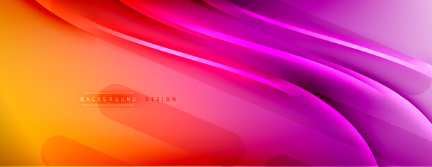 Abstract background - lines composition created with lights and shadows. Technology or business digital template. Trendy simple fluid color gradient abstract background with dynamic