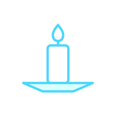 Candle icon. Vector design for religion, birthday, celebration