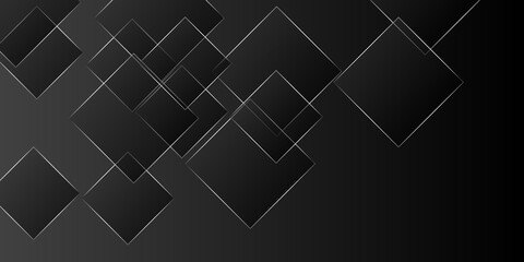 Modern black and silver geometry background