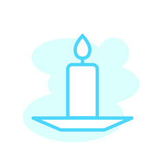 Candle icon. Vector design for religion, birthday, celebration